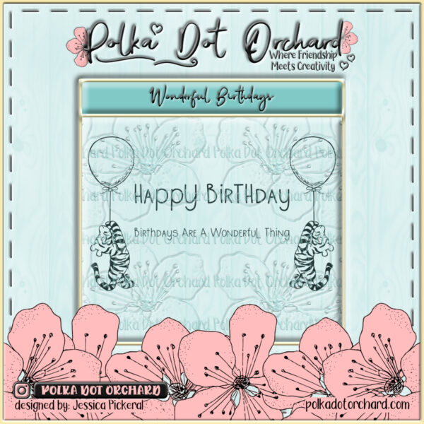 Wonderful Birthdays {Rubber Stamp Set} JPRS