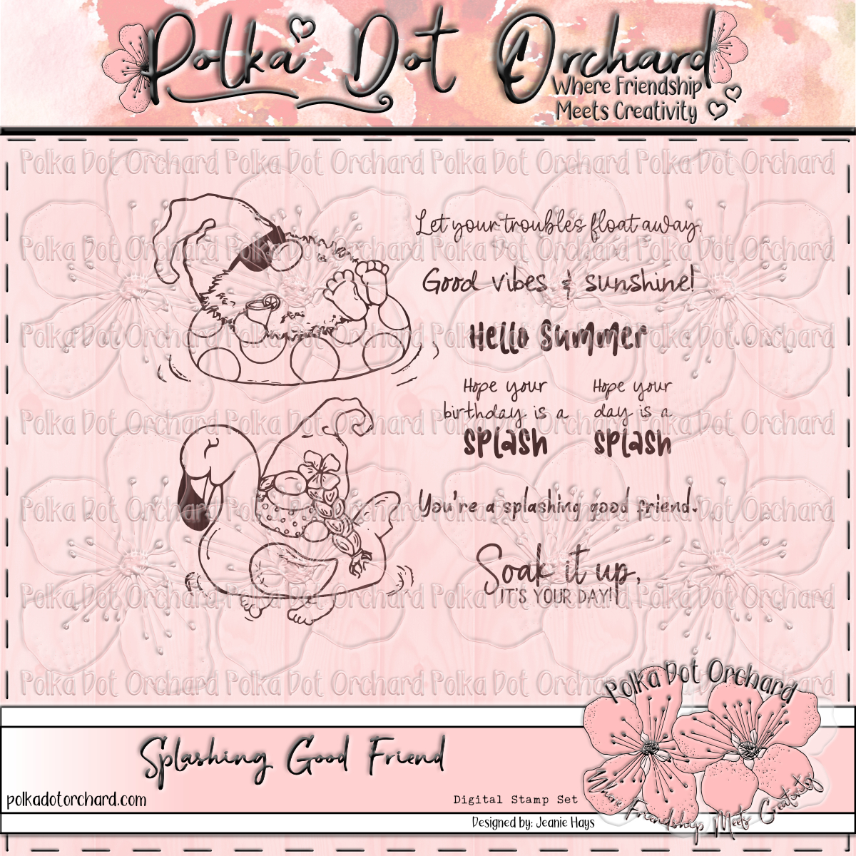 Splashing Good Friend {Digital Stamp Set} JHDS
